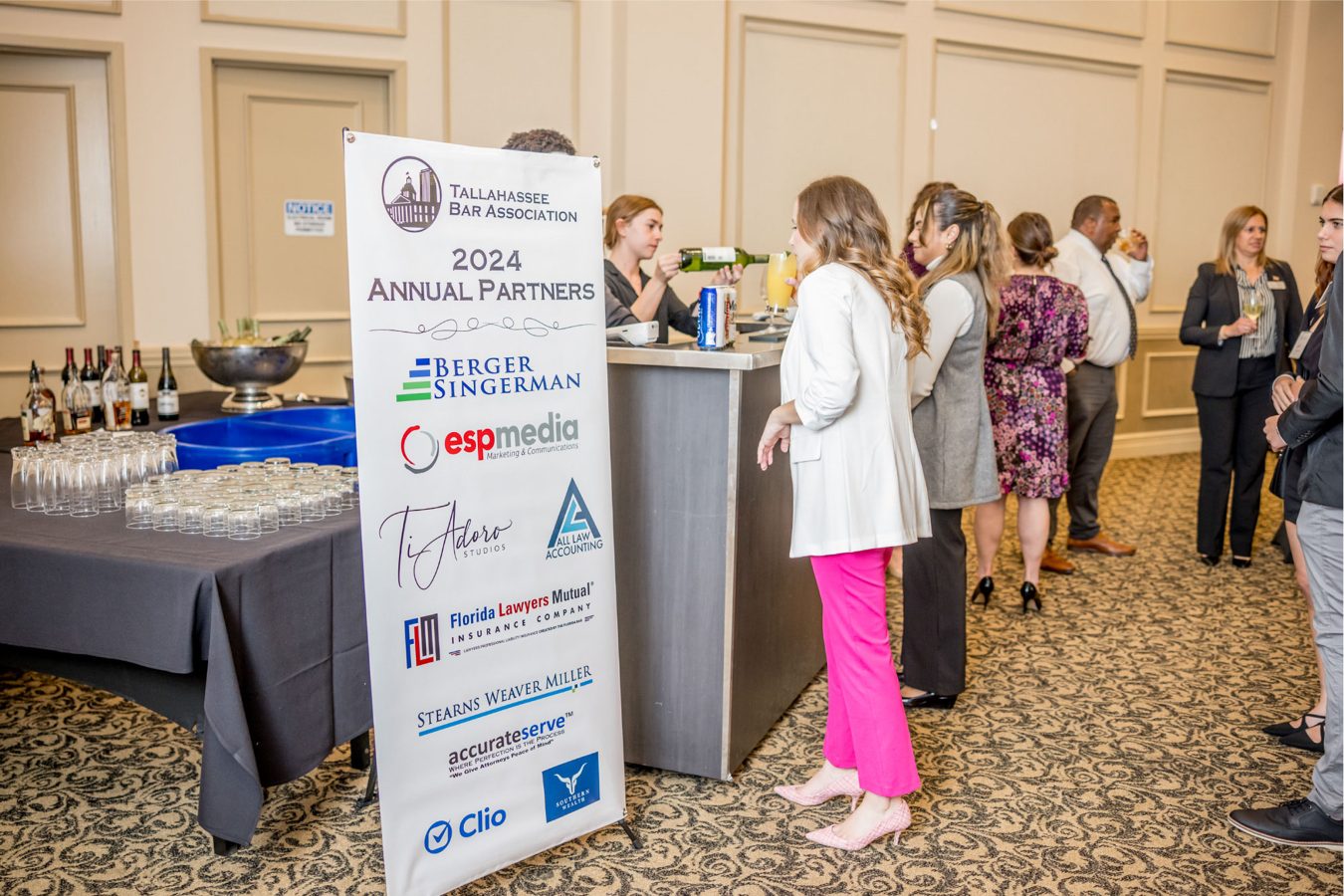 Sponsor display at conference registration